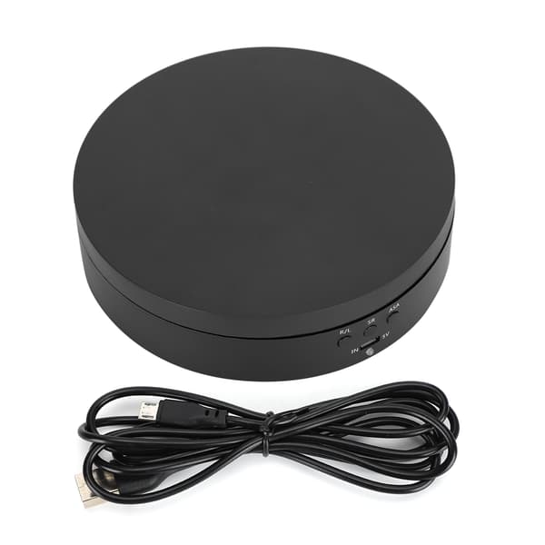 2-4 kg bærende 3 gear tovejs roterende drejeskive displaystander til smykker telefon sort