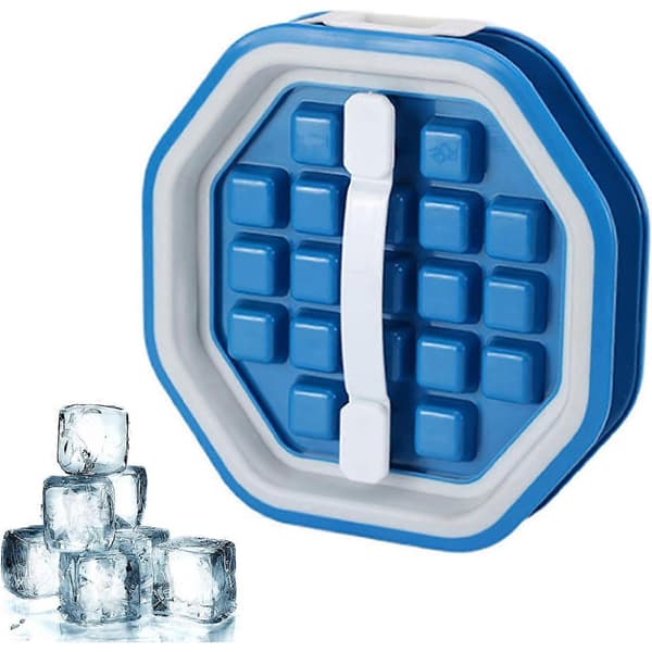 Silikon isbitform med lokk - 38 rom, stablebar, for cocktailer, whisky, drinker og juice