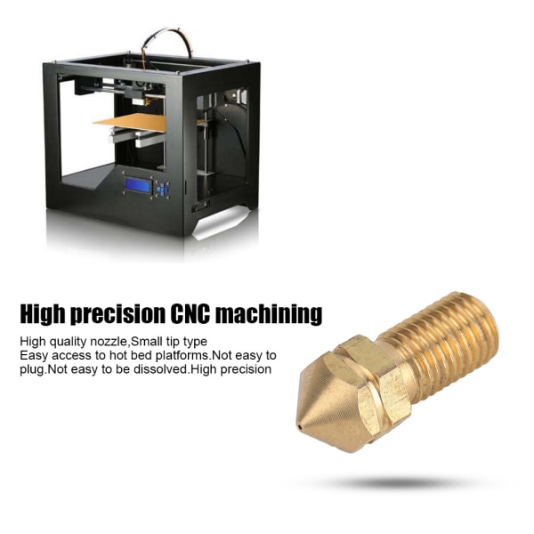 3D-skrivertilbehør UM3 ekstruder messingdyse 0,4 mm for 3,0 mm forbruksvarer / Ultimaker reservedeler