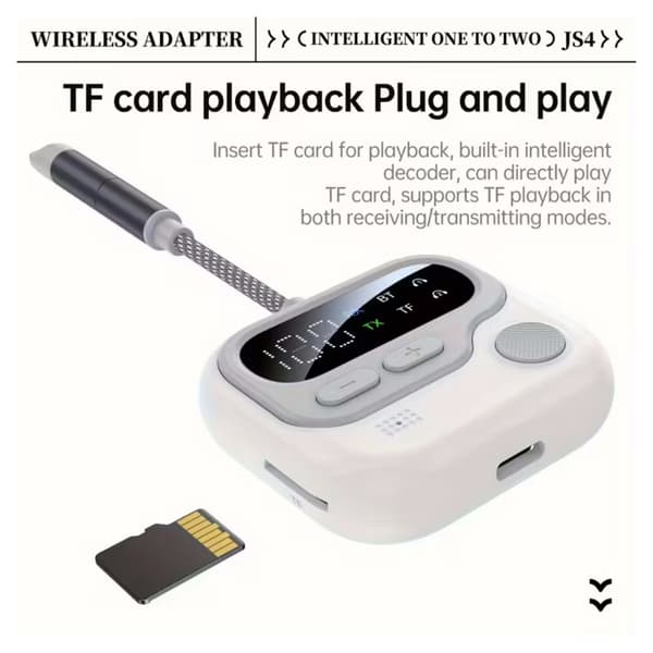 Lydadapter for samtidig sending og mottak, Bluetooth-adapter for fly, Bluetooth-sender for TV til trådløse hodetelefoner