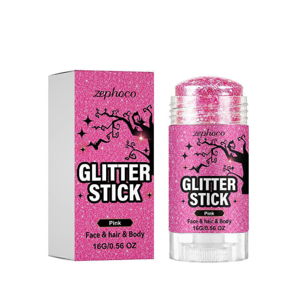 2 stk. Halloween Shimmer Makeup Stick, Pink Glimmer Makeup Stick til Halloween-looks
