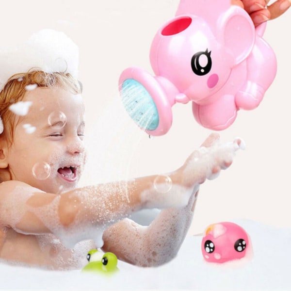 Baby Water Playset Set elefant dusch bad leksaker rosa pink