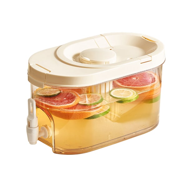 Plastik Drikkevare Dispenser Drikkevare Dispenser Kold Drikkebeholder til Frugt Tekande Lemonade Drikkebeholdere Køkken Hjem Elliptisk