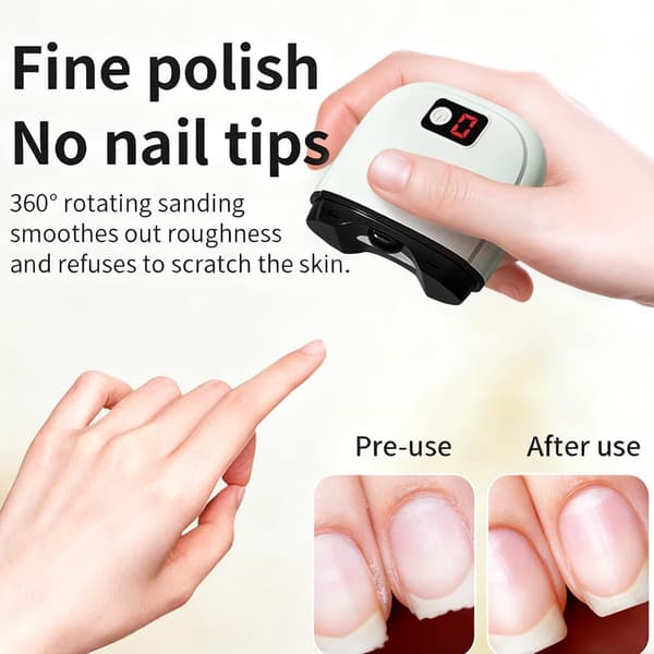 Electric Nail Clipper, 2026 Improved Nail Clipper Set, Includes an Automatic 2-in-1 Nail Clipper (with LED light & storage box), a Slanted, V White + Bbrown