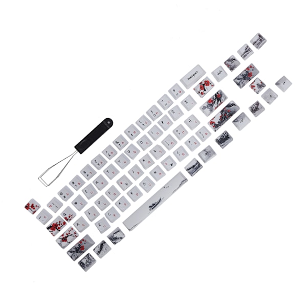 Keycaps PBT 5-sidig Sublimering 71 Tangenter Tangentbordstangenter för Mekaniska Optiska Tangentbord (Engelska Japanska)