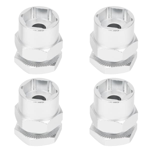 12 mm til 17 mm hjulhex-konverteringsadaptertilbehør, der passer til 1/10 RC Crawler 15 mm sølv