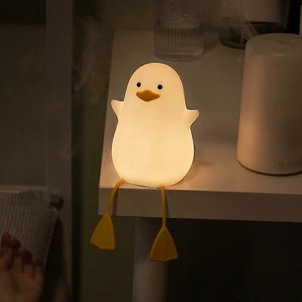 Oppladbar LED-nattlampe for barn i andeform