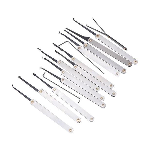 15 Lock Pick Tools Lock Picking Kit Lockpicking Sett Låsesmed Verktøy Profesjonelt Lock Pick Sett