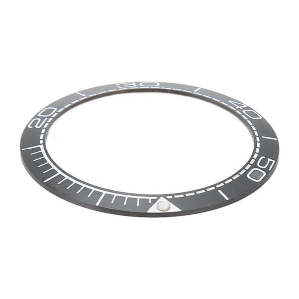 Professionell Klocka Bezel Insert 38mm Keramisk Klocka Bezel Ring Reparationsersättningstillbehör för Urmakare Svart Bas Vit Siffra Prickad Linje