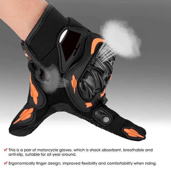 Universella Andningsbara Motorcykelhandskar Utomhus Ridning Anti-fall Handskar Skydd