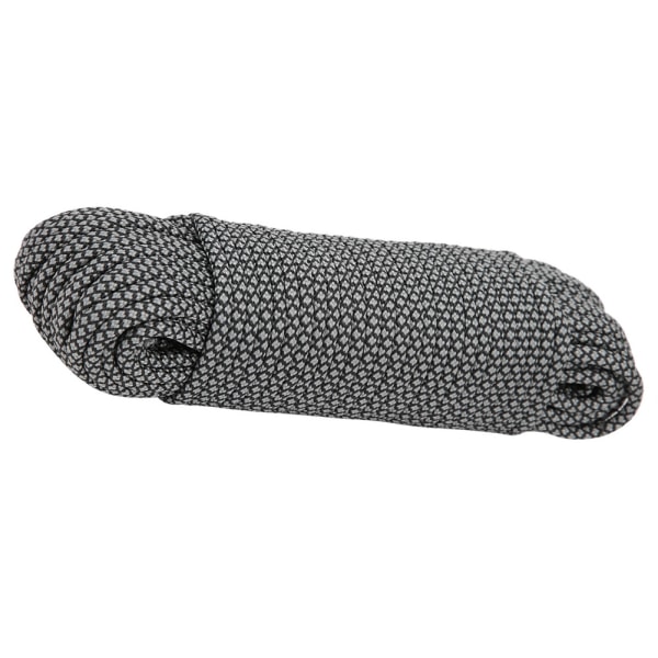 9-kärnig Paracord Räddningslina Tältband Campingrep för utomhusarmband Vävande 20M Grå
