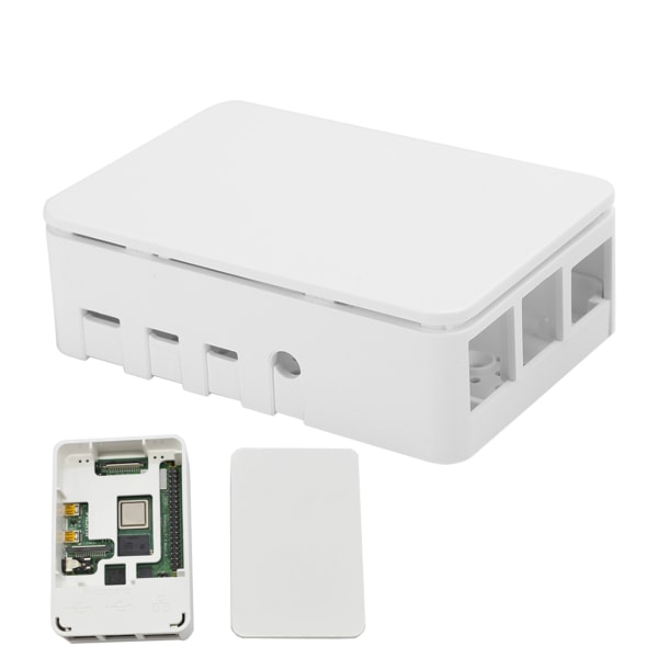 Kabinett for Raspberry Pi 4 ABS-kapsling med ventilasjonshull og avtakbart deksel 9,4 x 6,3 x 3,0 cm Hvit