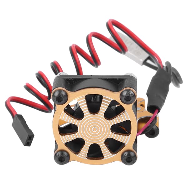 RC Modelbil Motor Køleventilator Køleplade med Termisk Sensor til 540 550 3650 3660Gylden