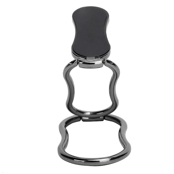 Fingerring Mobiltelefonhållare Ställ Vikbar 360° Roterande Telefon Baksida Handgrepp Hållare Svart