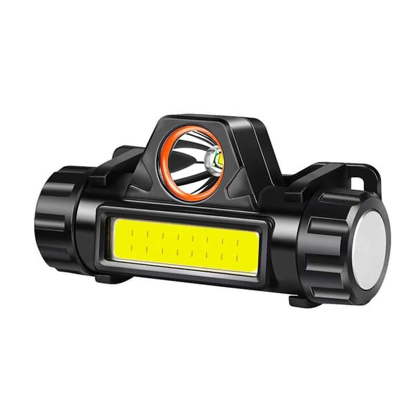 USB-ladbare hodelykt Multifunksjonell kraftig lommelykt Magnet LED-hodelykt for utendørs campingfiske modell 101