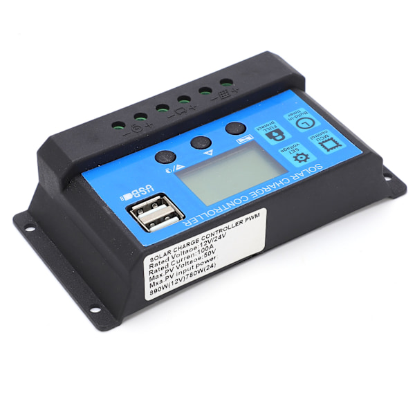 Automatisk Solcelleladningsregulator MPPT PMW Stor Effekt 5V 3A USB Udgang LCD HD Display