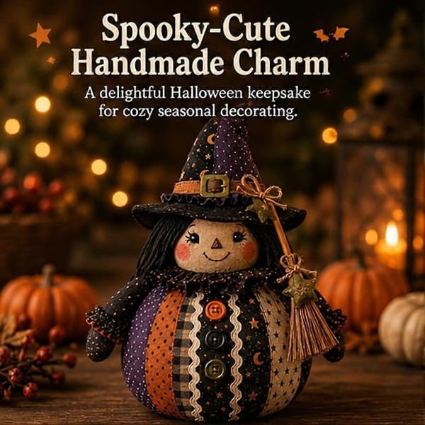 Halloween & jul kludedukke sykit, patchwork håndarbejdsartikler, DIY håndværkssæt til at skabe festlige udstoppede ornamentdekorationer E
