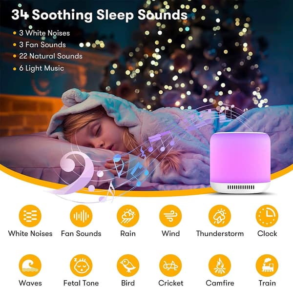 This white noise machine has adjustable colors and can help soothe your emotions and promote sleep.