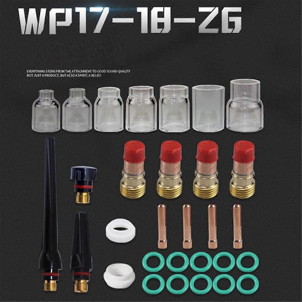 30 pcs TIG Welding Accessories 4-12# for -17/18/26 Welding Torches