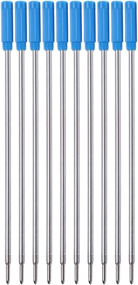 10 stk 11,6 cm Blå Blækpatroner til Kuglepenne, Passer til Cross 8513 Kuglepenne, Medium Spids