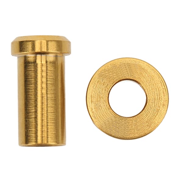 Bremsesokkelmutter Rustfri titanlegering C-klemme fast mutter med skive for landeveissykler 15 mm gull