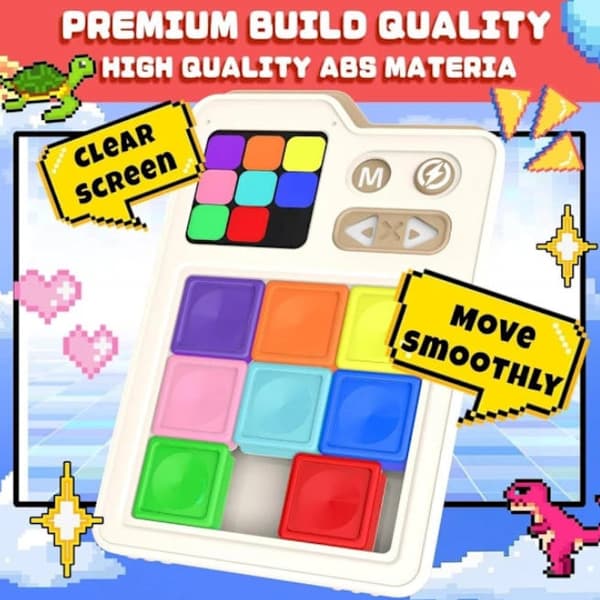 Super Slide Puzzle - Electronic brain training with over 1000 challenges and 3 game modes, perfect and smart gift for kids and adults