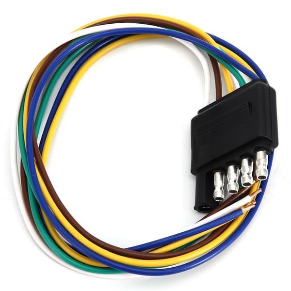 5-polet Flat Plug 5-veis Flat Trailer Wire Harness Forlengelseskontakt Plug 25 tommer