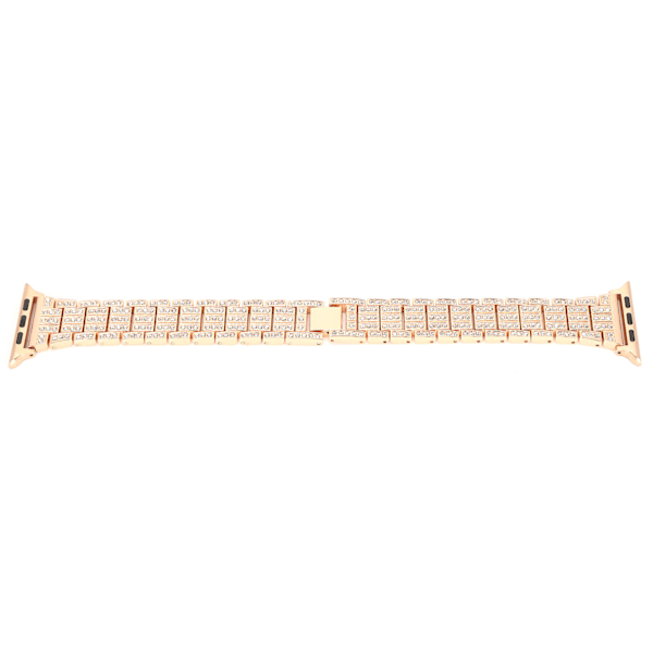 Metallarmband Klockarmband 5-radigt med strass, Ersättningsarmband Passar IOS Klocka 42mm / 44mm Roséguld