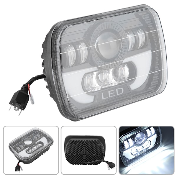 300W 7 tommers vanntette bil-LED-frontlykter for Jeep