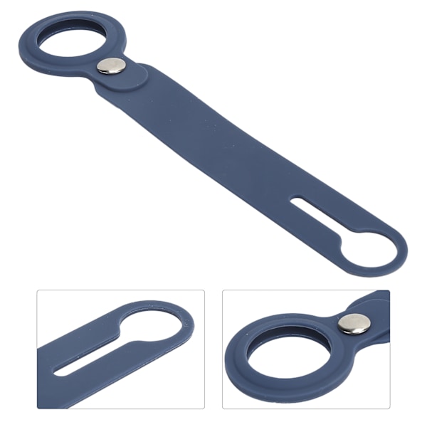 Anti-tab Silikone Loop Sleeve Blød Skal Beskyttende Cover Etui til IOS Locator - Mørkeblå
