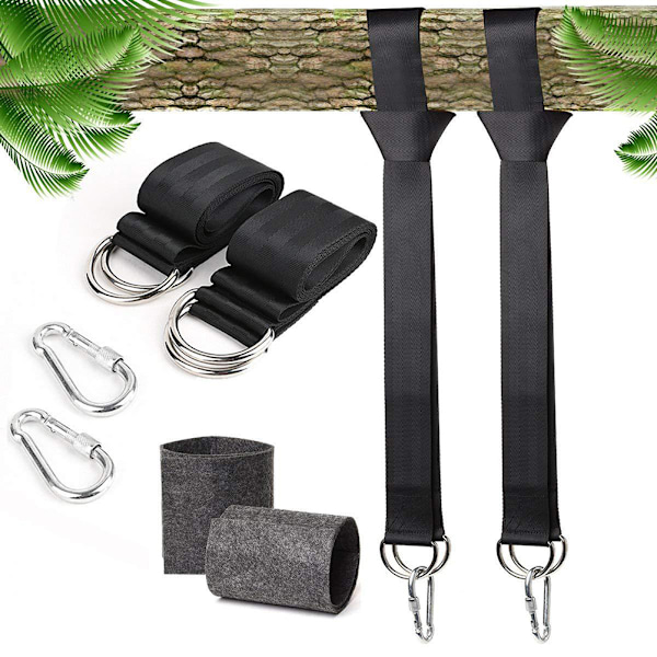 Tree Mount Home Garden Hammock Attachment Seat Chair Hanging Strap Outdoor Activities Easy Install Swing Rope Bandage Carabiner