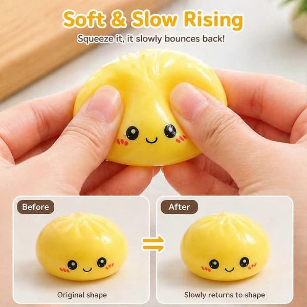 Dumpling Adventskalender Fidget Squishy 24 Dagars Nedräkningskalender Söt Mjuk Degboll E