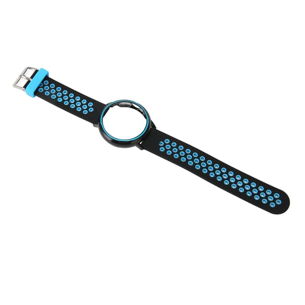 Udskiftningsurrem Fuld Beskyttelse Justerbar Størrelse Blød Silikone Smart Urrem til Pixel Watch Sort Blå