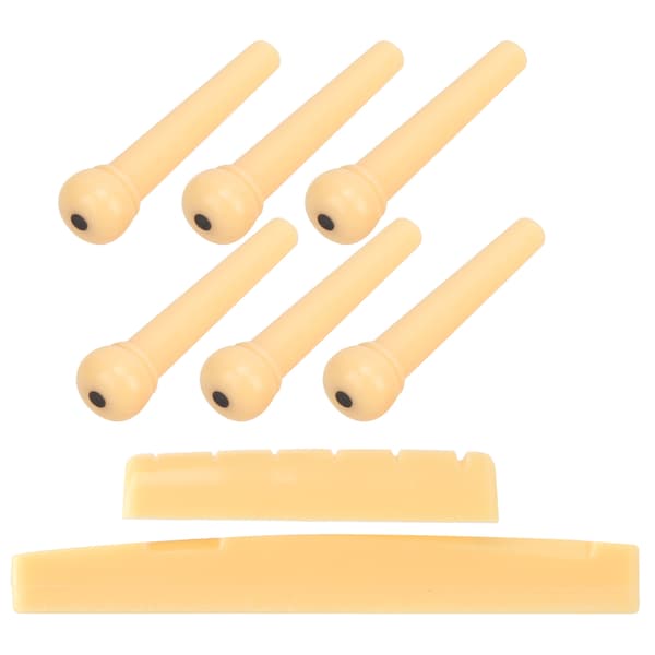 【NX】Acoustic Guitar Pins Pegs Guitar Bone Saddle Nut Guitar Parts Replacement Tool Accessories
