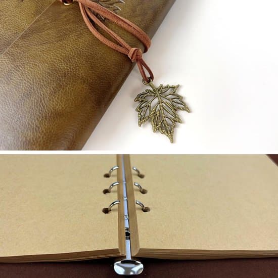 Portable Leather Journal - A5 - 165×235 mm - 80 Pages - Loose-leaf Notebook - Refillable Inserts, Travel Diary - Perfect Gift - Coffee Brown