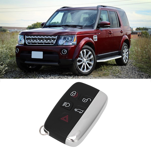 Fjernbetjening Smart Nøgleholder Case 5 Knapper Cover Glans Trim Passer til Land Rover Lr4