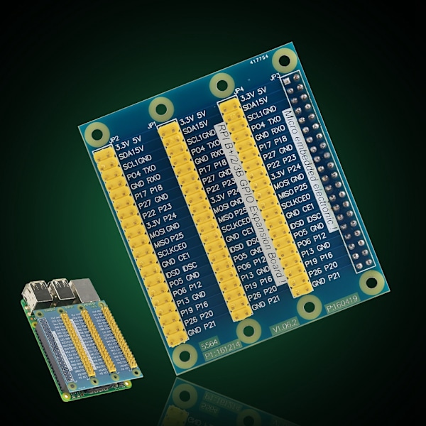 GPIO Udvidelseskort 1 til 3 Port Udvidelse 40-pin Kortmodul GPIO Adapter til Raspberry PI 2