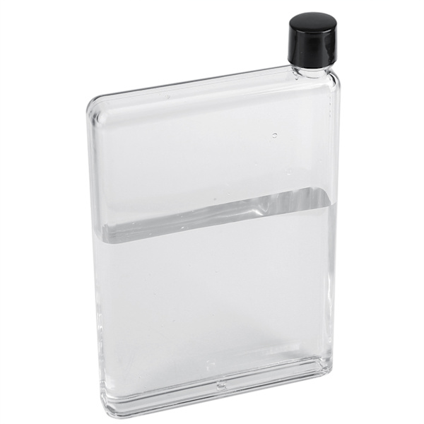 750 ml Läcksäker Platt Slank Vattenflaska Plast Transparent Bärbar Juice Koppar Färglös
