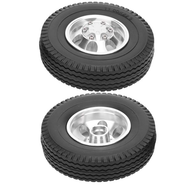 2 stk. RC Forhjul med 7 Eger Aluminium Legering Nav til Tamiya 1/14 RC Bil
