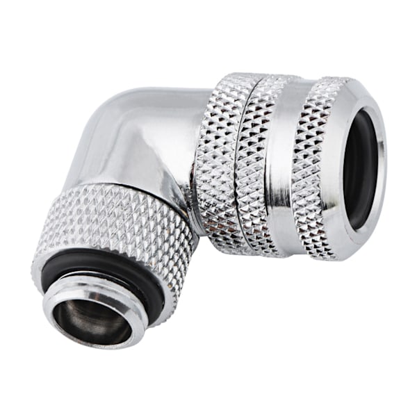 PC Vandkøling To-berørings Fitting G1/4 Gevind 90 Graders Albue Konnektor til 14MM Rør Hvid