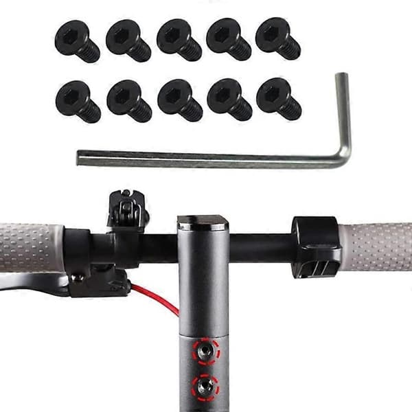 10 pcs Scooter Handlebar Front Fork Tube Screws with Hex Handle Replacement Parts Kit for M365