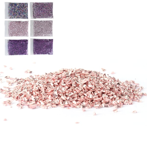 Knust glas skinnende DIY uregelmæssige glaschips fyld glitter håndværk harpiks dekoration