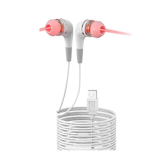 Rødlysterapi til ører, USB-rødlysterapi til ører, 650NM rødlys ørebehandlingsenhed