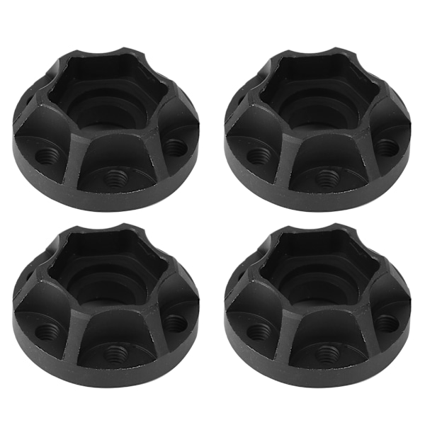 4 kpl RC-auton pyörän kuusiokoloiset navat pyörän sovittimet mustat sopivat SCX10 1/10 RC-raakelin 1,9 tuuman 2,2 tuuman pyörälle 11 mm