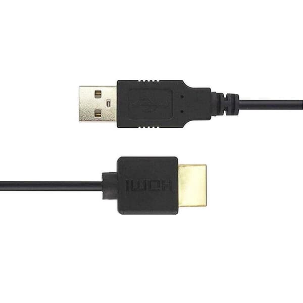 1 x HDMI-USB-kaapeli, USB-HDMI-uros-virtajohto, puhdas kupari 0.5M