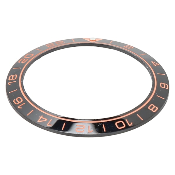 Klocka Bezel Insats 41.5mm Keramisk Klocka Bezel Ring Reparationsersättningstillbehör för Urmakare Svart Bas Orange Siffra