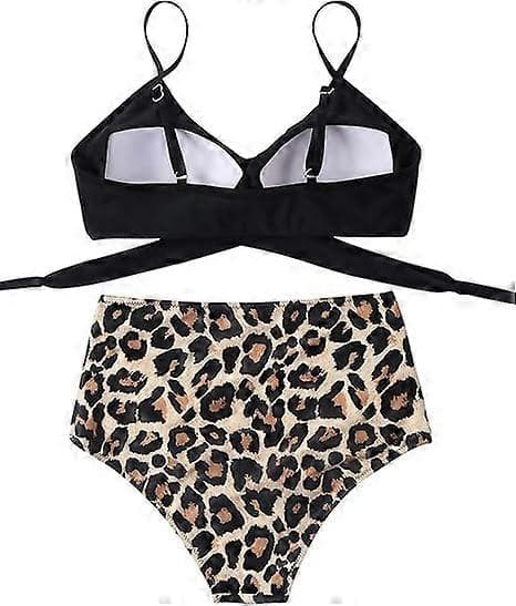 Dame Højtaljet Bandage Bikini Sæt Wrap Todelt Push Up Badedragter