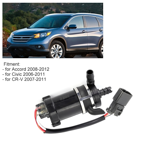 Forlygtevaskerpumpe Motor Passer til Accord 2008-2012 76806-SNB s01
