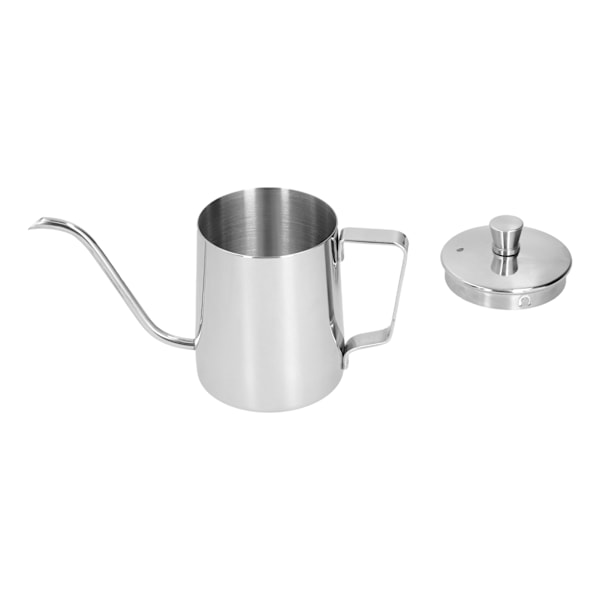 350ml PTFE Kaffekanna med Lock 304 Rostfritt Stål Häll Över Kaffekanna för Hemmakontor Rostfri Färg