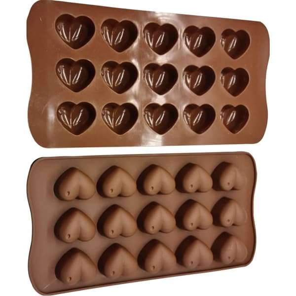 Hjärtformade Is-/Choklad-/Geléformar - Isformar - Bruna Pralinformar
